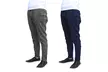 Men's Slim-Fit Cotton Twill Joggers with Zipper Bottom (2-Pack) - Second Medium