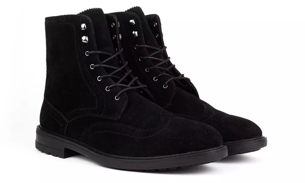 Braveman Men's Faux Suede Combat Boots (Size 12) - Primary Image