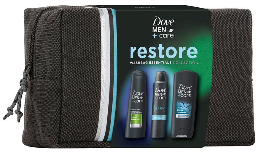 Image 9: Up to Four Dove Men+Care Restore Essential Three-Piece Gift Sets