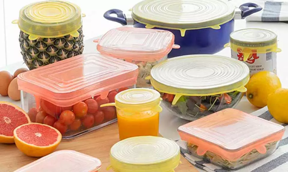 10er-, 20er- oder 40er-Set Wiederverwendbare Silikon-Deckel, inkl. Versand - Primary Image