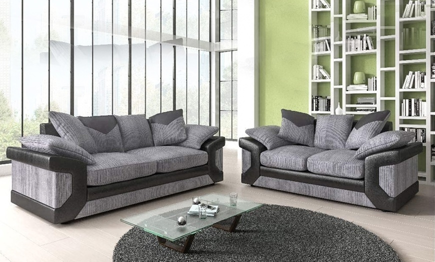 Image 2: Dino Jumbo Cord 3+2 Sofa Suite Set