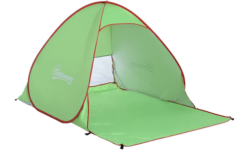 Image 7: Outsunny 2-3-Person Pop-up Beach Tent