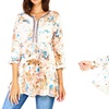Image 4: A La Tzarina Women's Spring Floral Tunic. Plus Sizes Available.