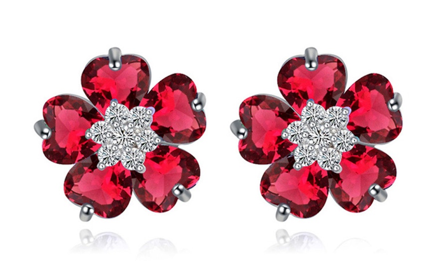 Image 2: Boucles d'oreilles fleur ou cœur