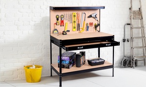 Neo Workbench with Heavy-Duty Steel Pegboard