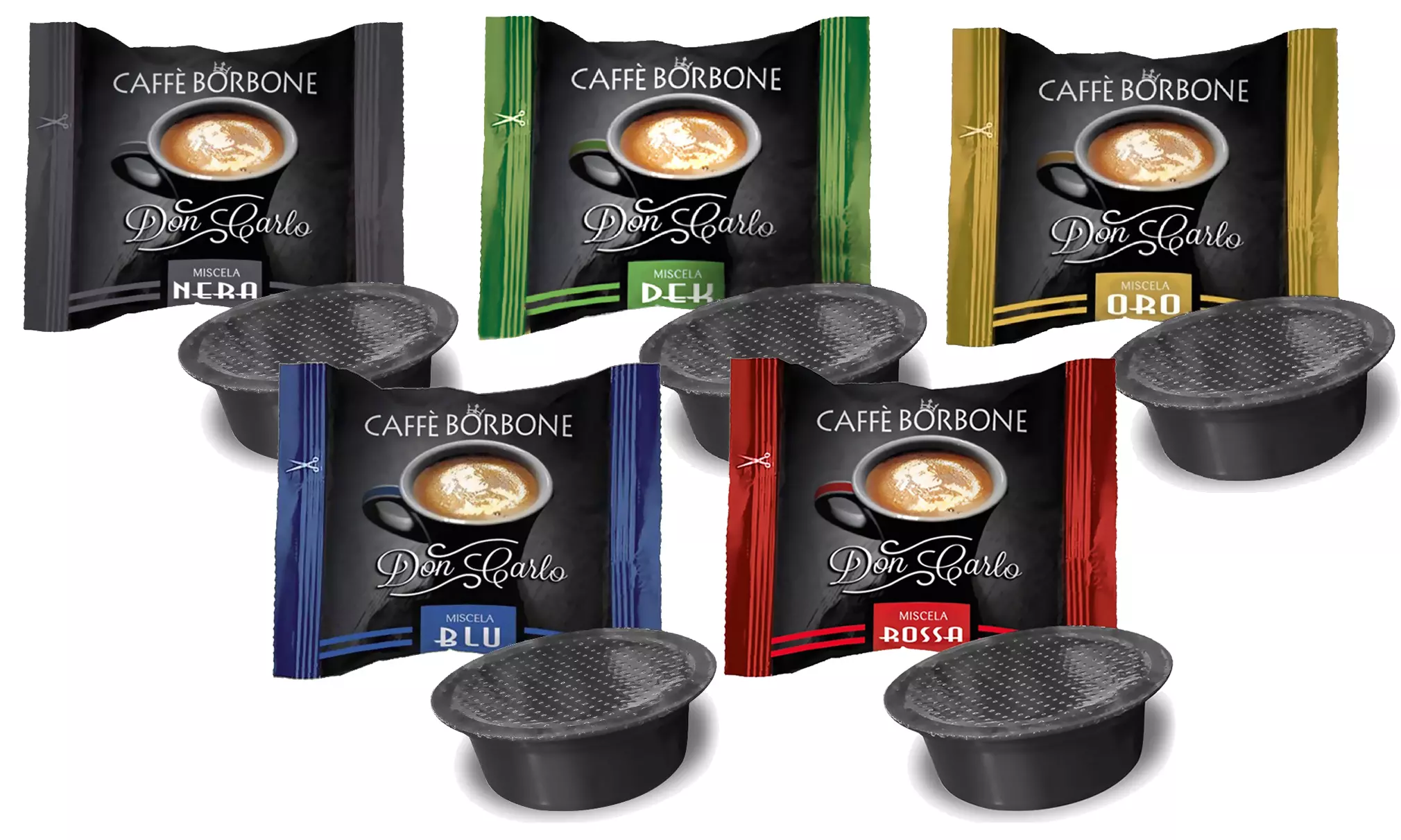 Fino a 800 capsule di caffè Borbone compatibili con Lavazza A Modo Mio disponibili in 5 miscele, con spedizione gratuita - Primary Image