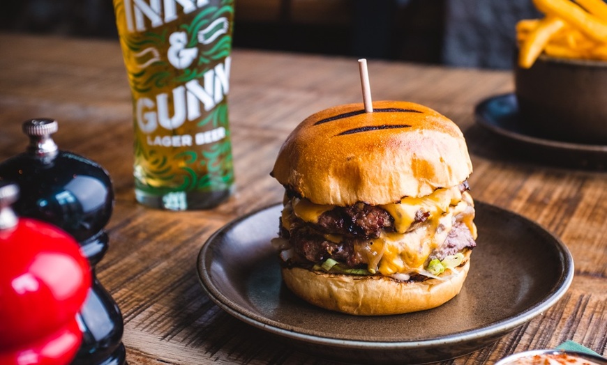 Image 4: Burger Heaven Awaits at Innis And Gunn with Drinks Delight