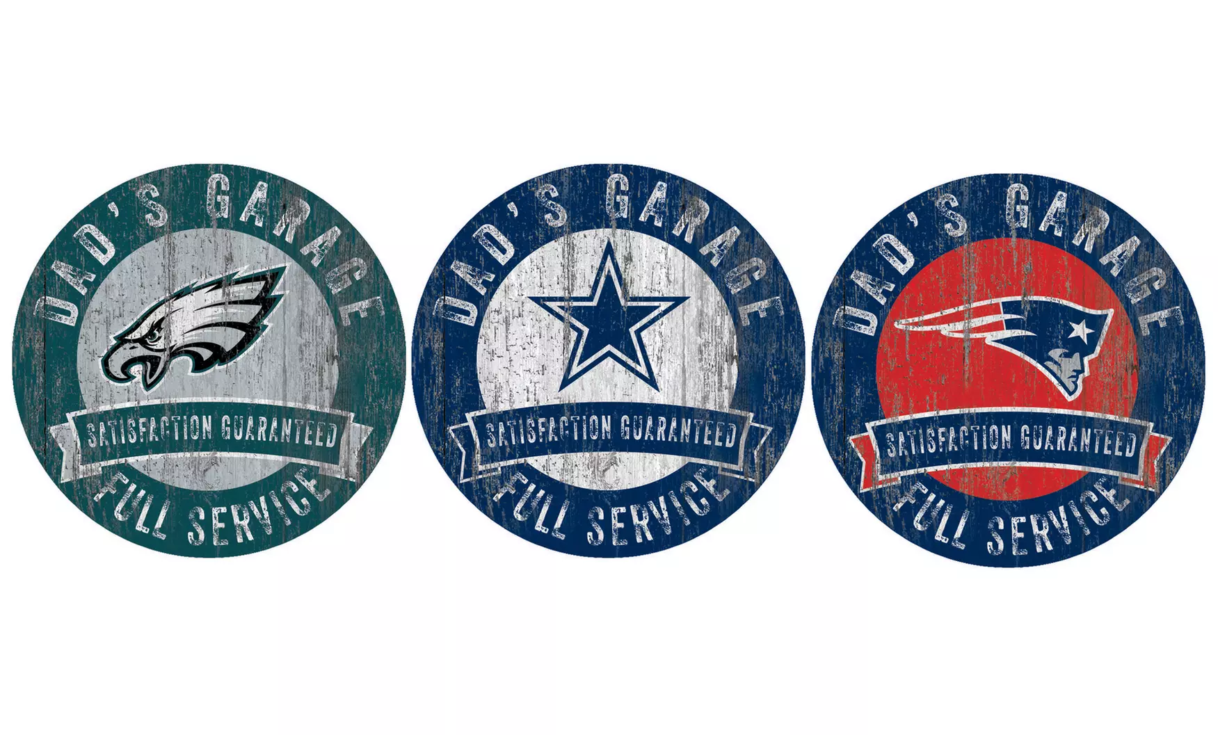 Fan Creations 12" NFL Distressed Dad's Garage Sign - Primary Image