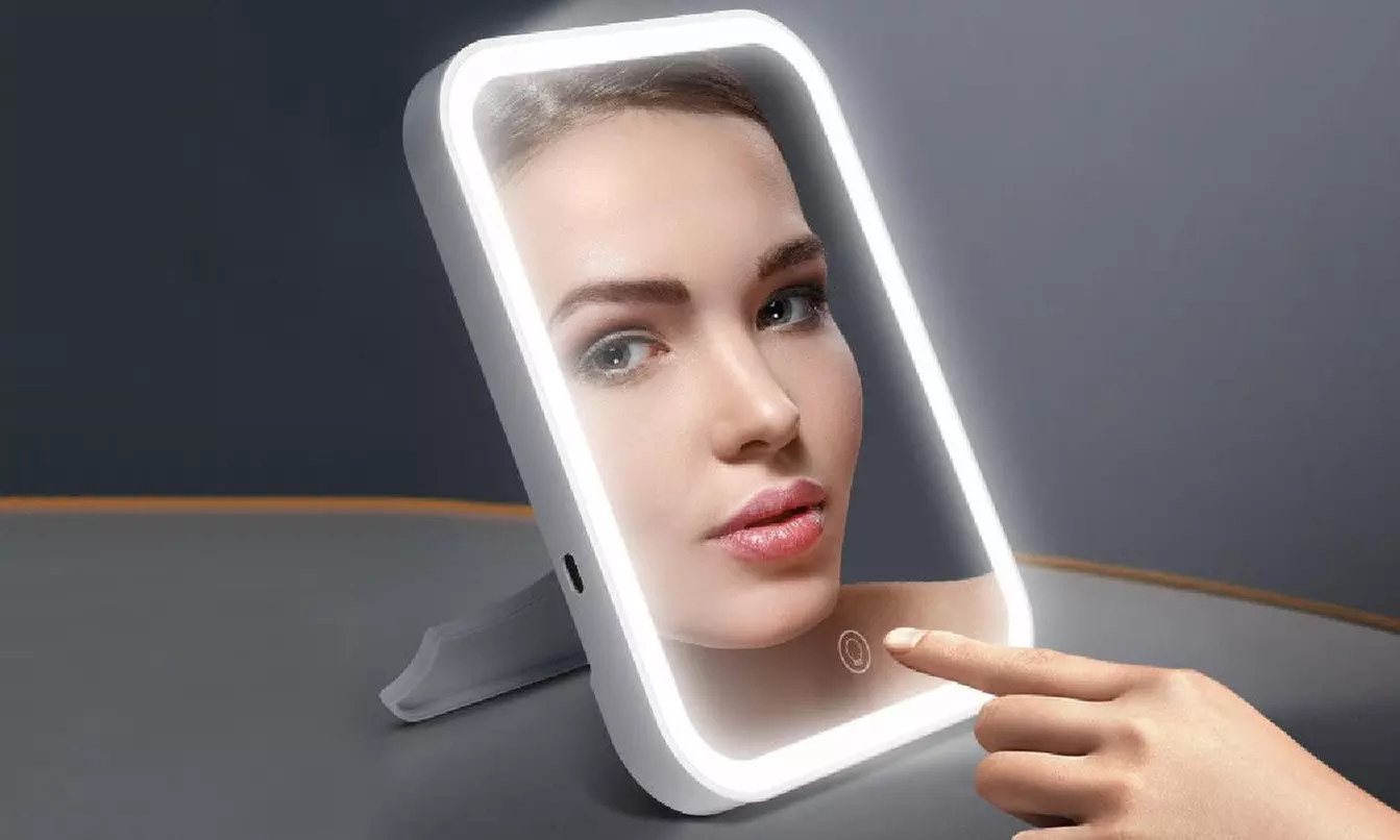 Portable USB Touchscreen Light-Up Make-Up Mirror - Image 6