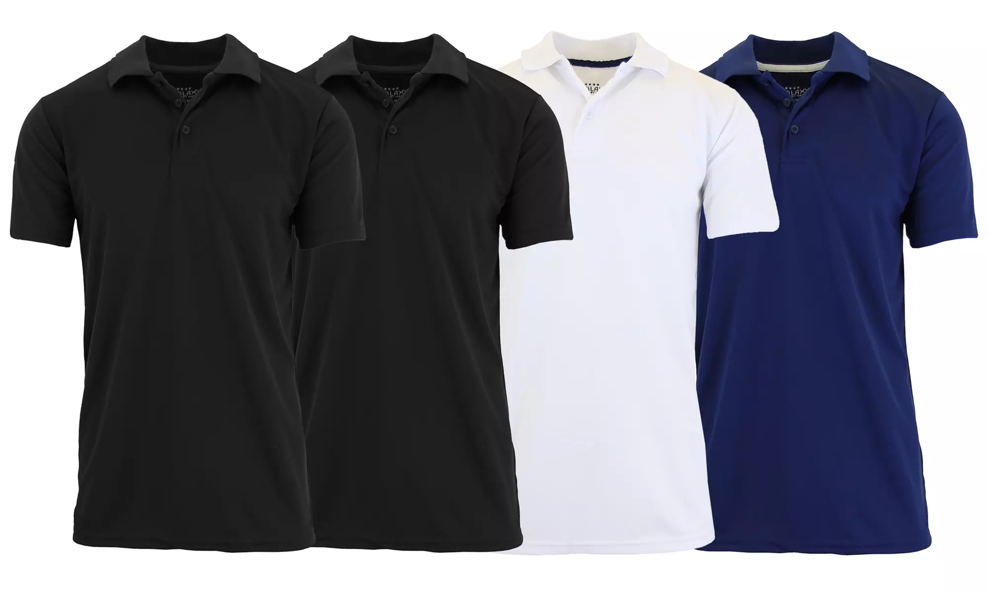 4-Pack Galaxy By Harvic Men's Dry-Fit Moisture-Wicking Polo (S-2XL) - Second Medium