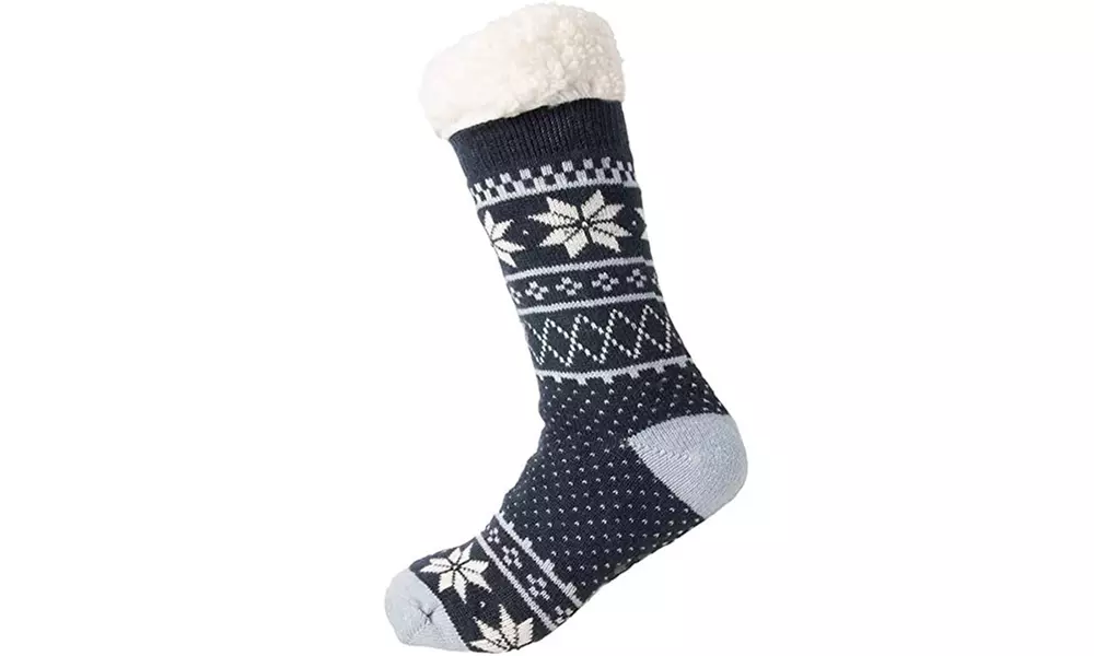 (3-Pairs) Women's Assorted Soft Valentine's Day Fluffy Sherpa Slipper Socks  - Second Medium