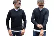 Gabicci Mens Knitted V-Neck Jumper - Second Medium