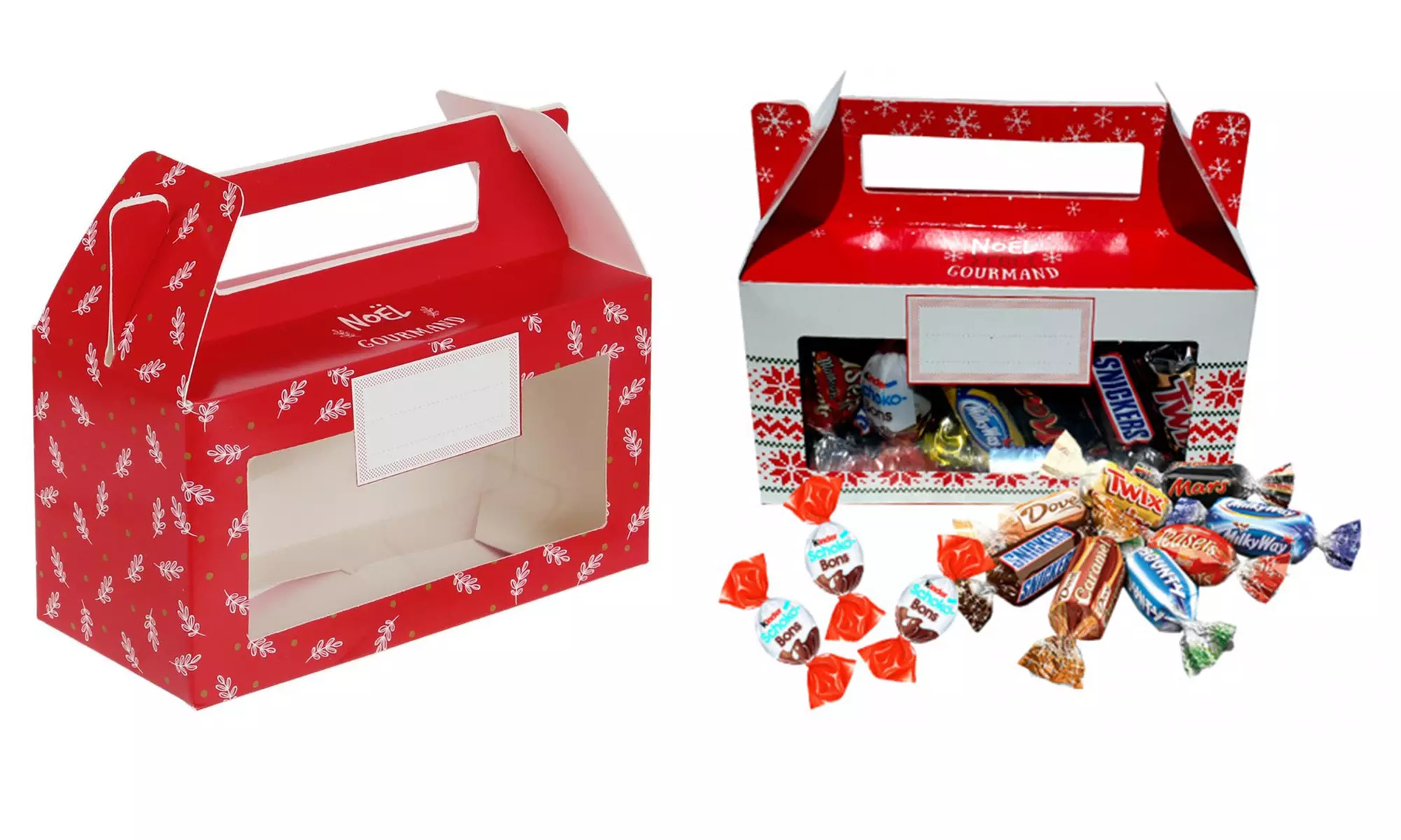 Lot de 4 ballotins garnis de 30 chocolats de Noël - Primary Image