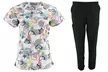 MetroScrubs Women's Printed Top and Cargo Pants Scrub Sets (2-Piece) - Second Medium