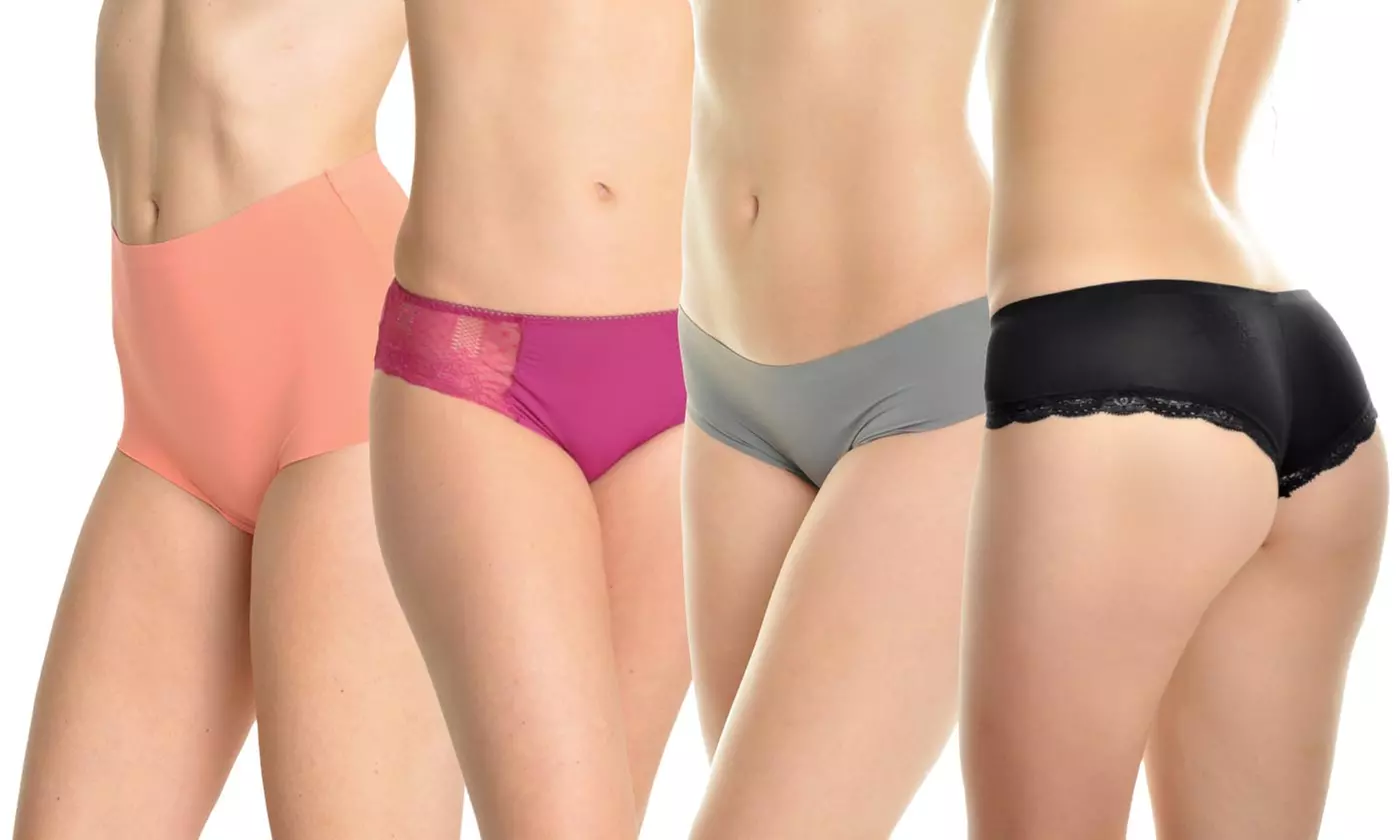  Angelina No-Show Invisible Line Panties (6-Pack). Plus Sizes Available. - Primary Image