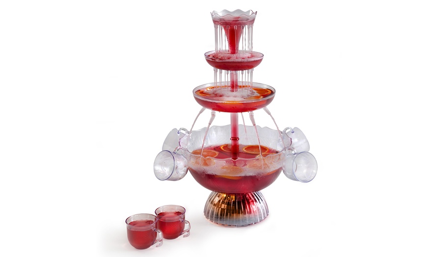 Image 1: Cocktail Fountain and Eight Cups