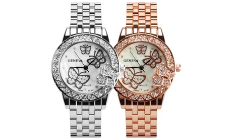 Orologio Crystal Geneva Butterfly disponibile in 3 colori