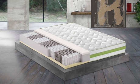 Materasso Oligos Med 9 zone con molle indipendenti e memory foam, Made in Italy e disponibile in varie misure