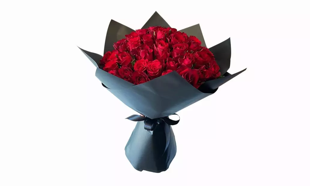 Handcrafted Rose Bouquets, 12 to 100 Roses Choice of Color