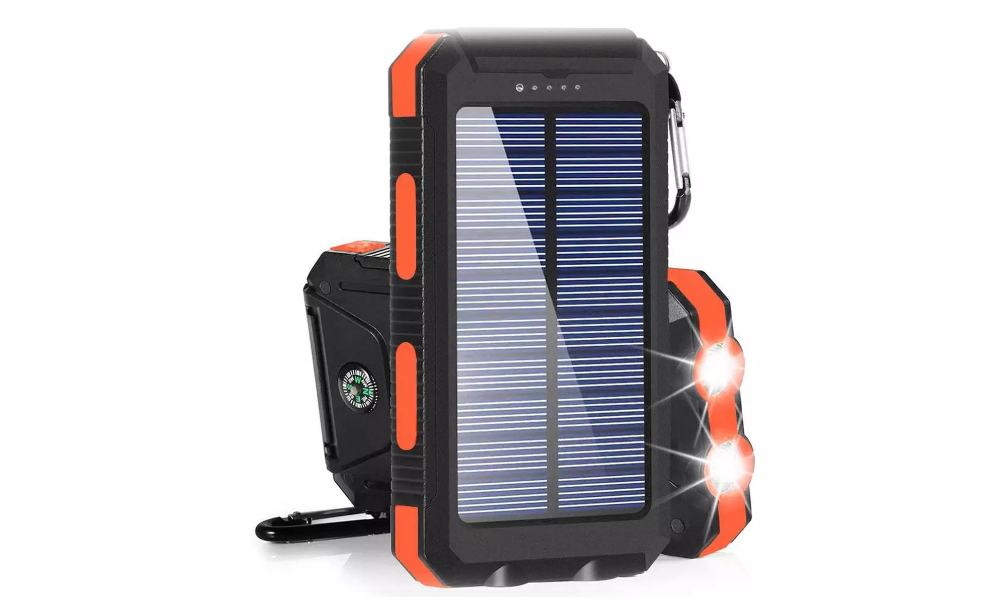 Heavy-Duty Wireless Solar Charger with Double LED light and Compass - Second Medium