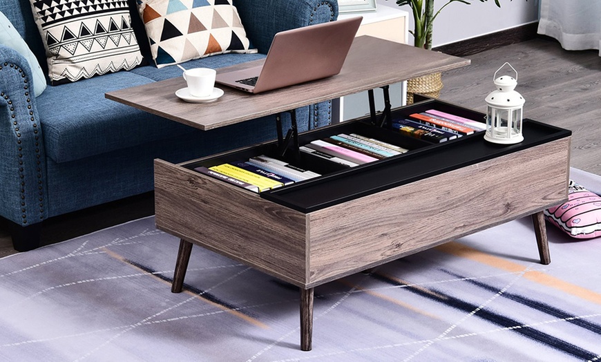 Image 8: HomCom Coffee Table