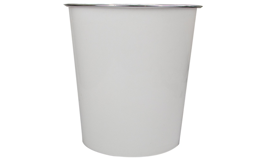 Image 3: 6L Plain Plastic Waste Paper Bin