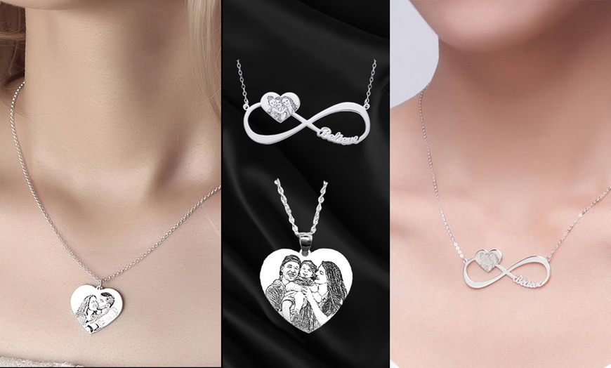 Image 6: Photo Necklaces in 925 Sterling Silver or Projection Necklaces