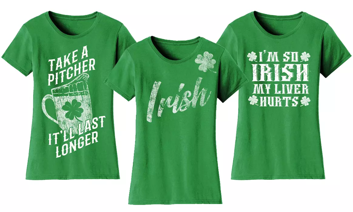 Women's Funny Irish St. Patrick's Day T-Shirts. Plus Sizes Available. - Primary Image