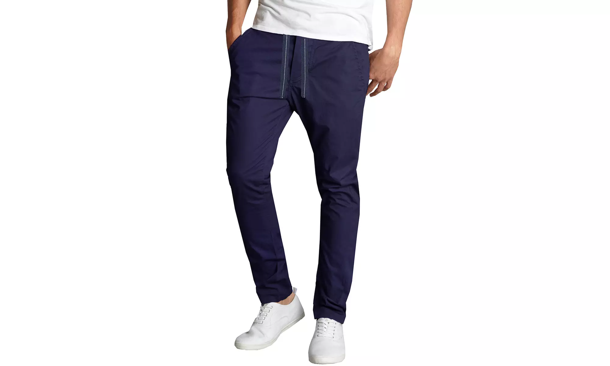 Galaxy By Harvic Men's Hybrid Flex-Stretch Elastic Chino Pants (S-2XL) - Second Medium