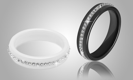 Bague céramique OMG Jewel ornée de cristaux Swarovski®, pour femme