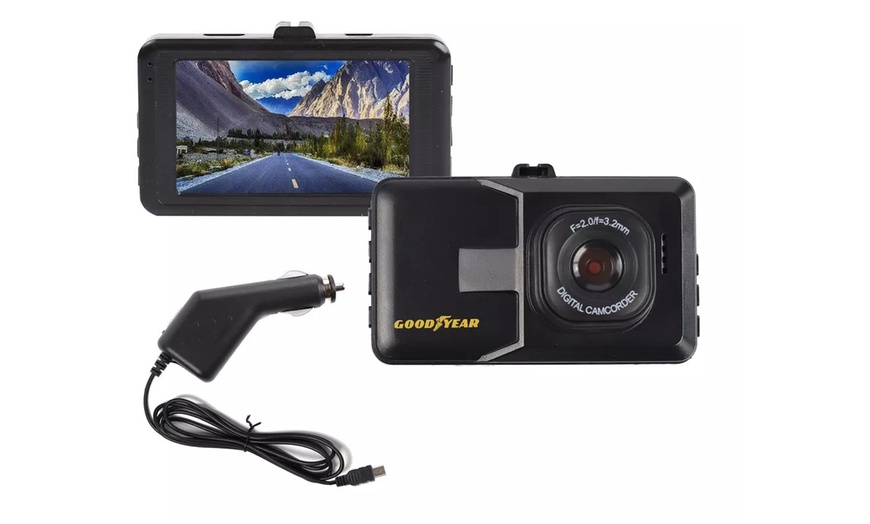 Image 2: Goodyear Compact Full HD Dash Cam with 3" LED Display