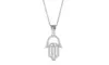 Italian Made 925 Sterling Silver Hamsa Hand Evil Eye Pendant Necklace 18 Inch