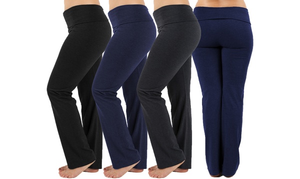 Plus size fold over 2025 yoga pants