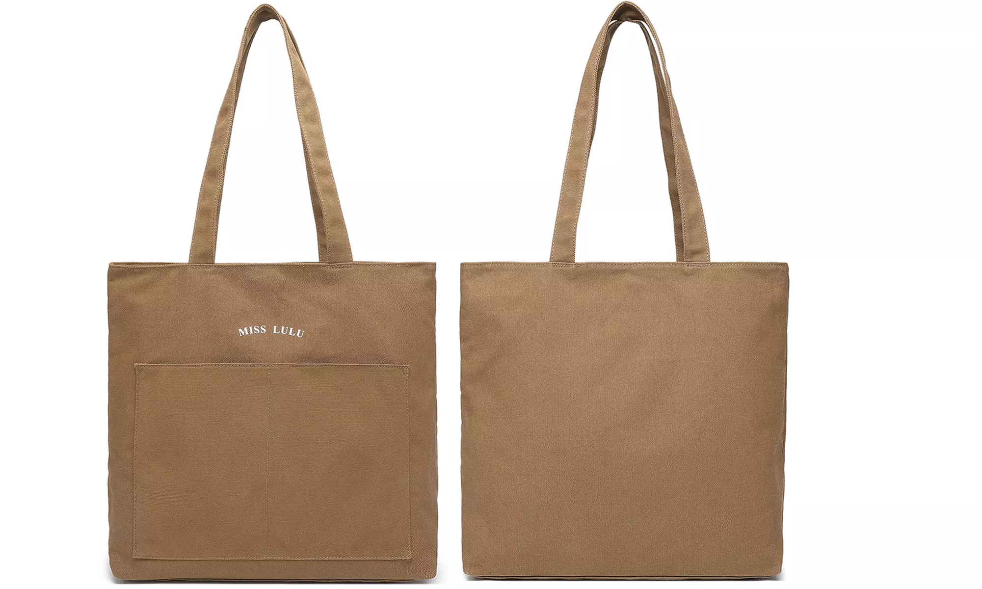 Daily Use Canvas Shoulder Bag Lage Capacity Shopping Bag Casual Bag