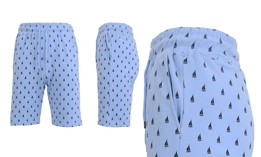 Image 7: Galaxy by Harvic Men's Slim-Fit Printed French Terry Shorts (S-2XL)