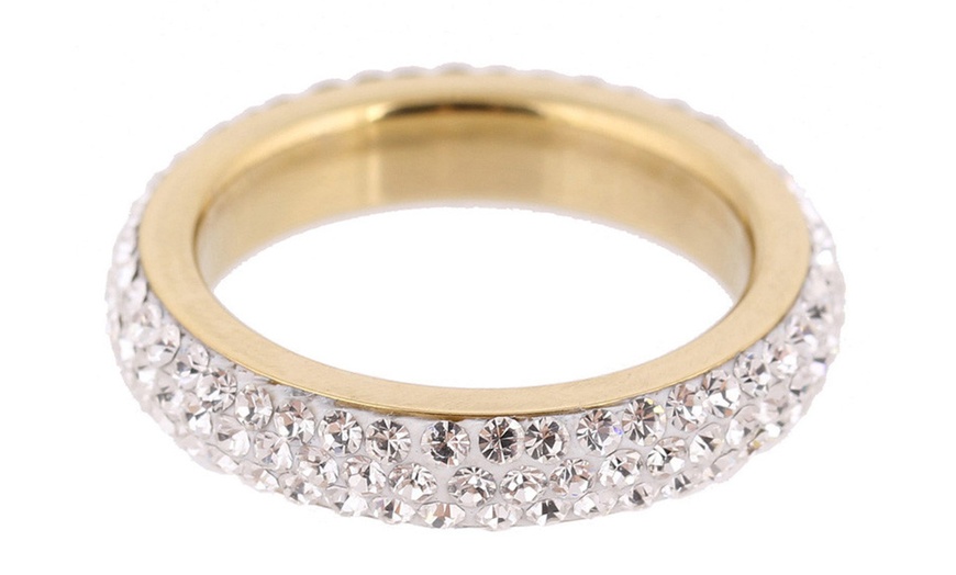 Image 4: One or Two Caroline Rings with Crystals