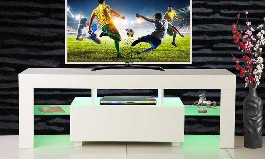 Image 5: TV Stand with LED Lights