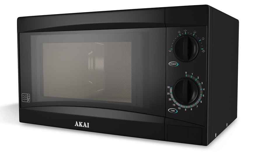 Image 4: Akai 800W Manual Microwave