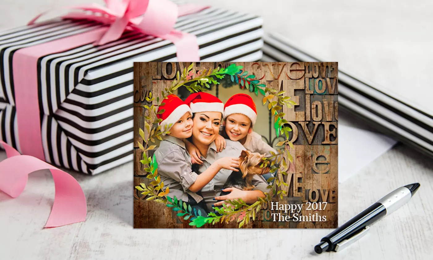 20, 40, 75, or 110 Custom Holiday Cards with Envelopes from Picture It On Canvas (Up to 88% Off) - Primary Image