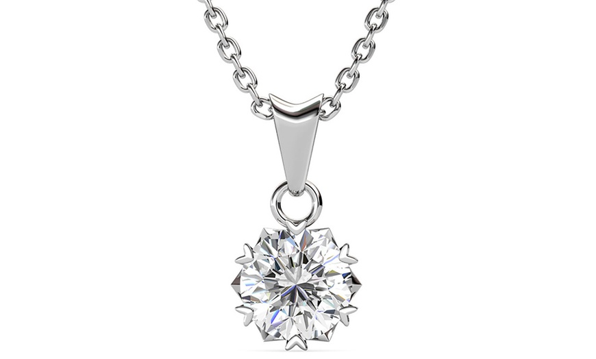 Image 2: Mini Heart Moissanite Diamond Necklace 1 Carat