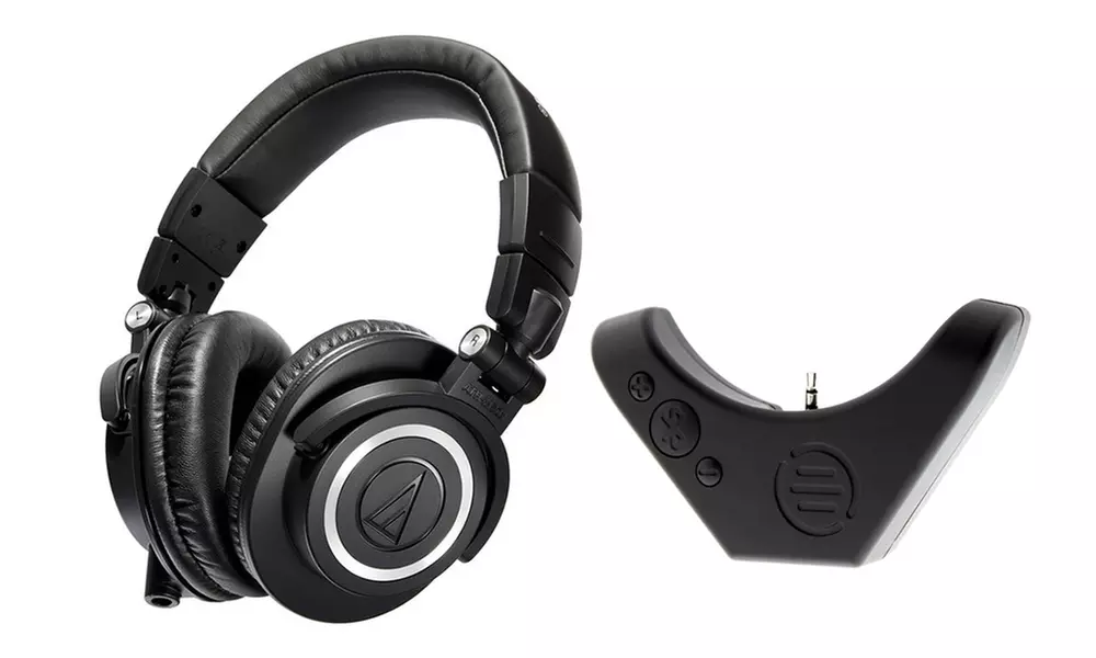 Audio-Technica ATH-M50x Professional Headphones and Bluetooth Adapter-Amplifier - Primary Image