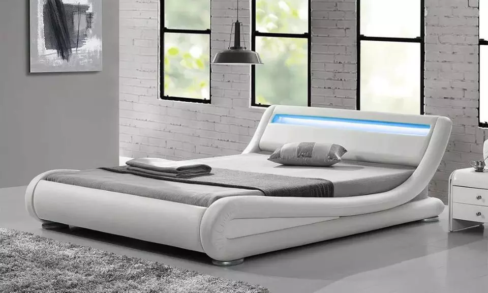 Cadre de lit LED en simili "Amanda" Kocoon, dimensions et coloris au choix, livraison offerte - Primary Image