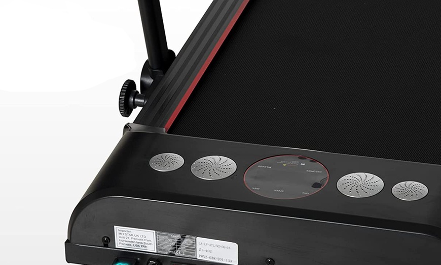 Image 4: HomCom Foldable Walking Treadmill with LED Display