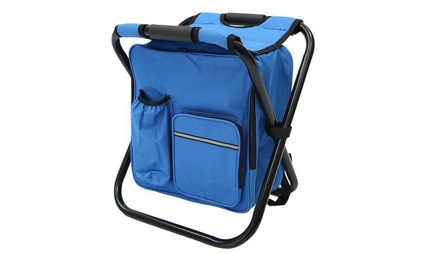 Image 5: Folding Chair Cooler Backpack