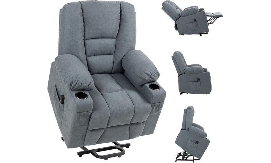 Image 13: HomCom Oversized Riser and Recliner Chairs in choice of colours