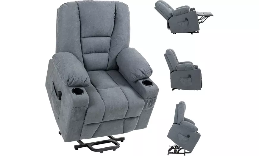 Image 13: HomCom Oversized Riser and Recliner Chairs in choice of colours