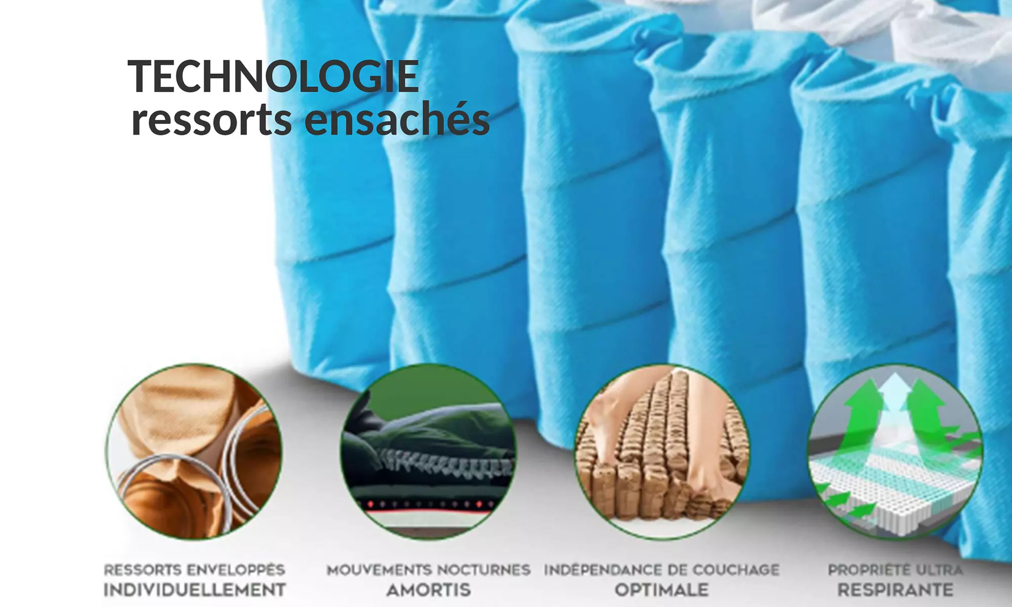 Colisée Stoffbett mit Stauraum, Matratze „Cosmos” optional