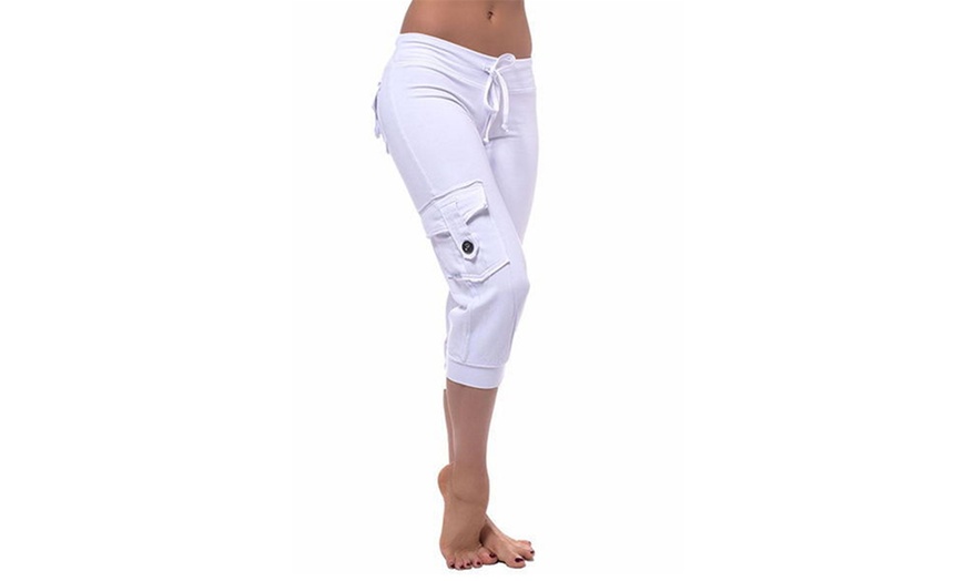 Image 7: Women's Casual Stretch Tapered Calf-Lengh Pants