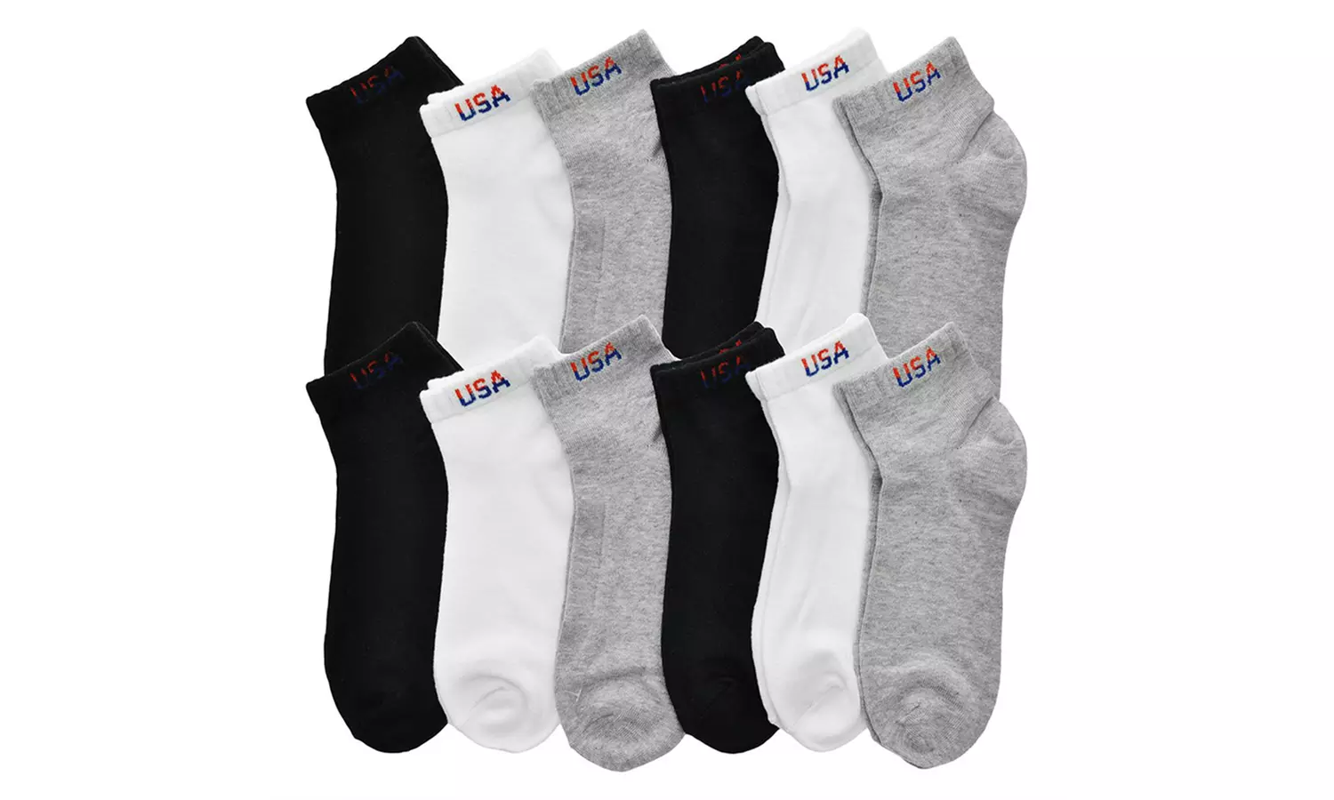  Men's Low-Cut Everyday Essential Socks (12-Pair Pack)