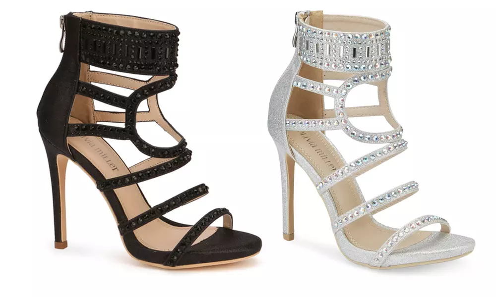 Olivia Miller Women's Pierce Embellished High-Heel Sandals - Primary Image